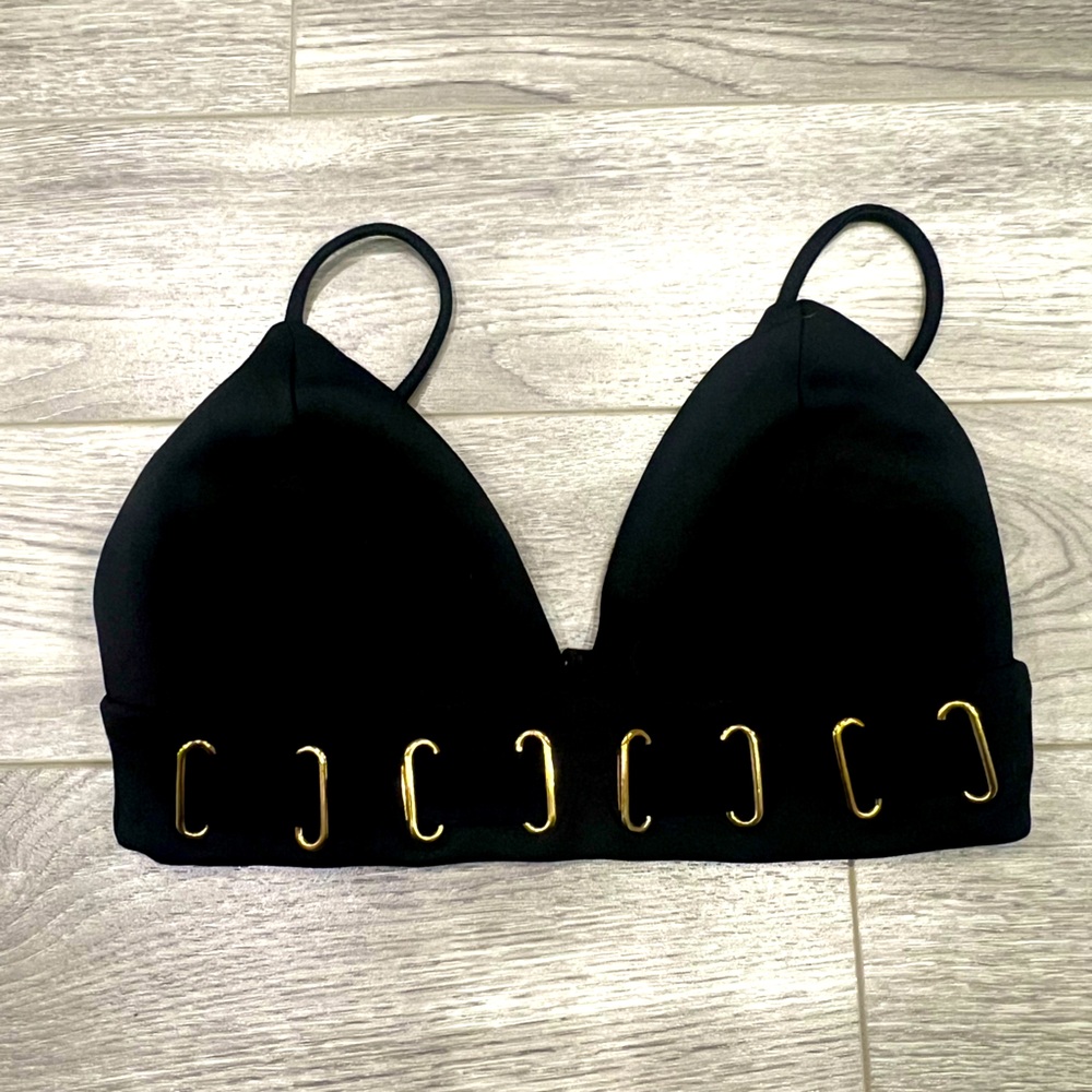 Urban planet gold and black crop top